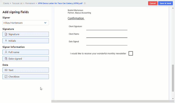 Add checkbox