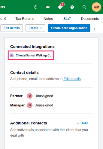 XPM New View - Client Folder Link