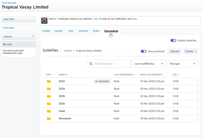 XPM Old View - Client Documents