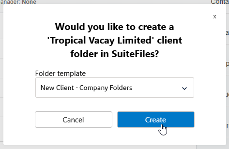 XPM Old View - Client Folder Prompt