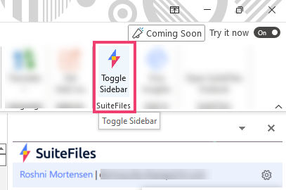 Outlook Toggle Sidebar