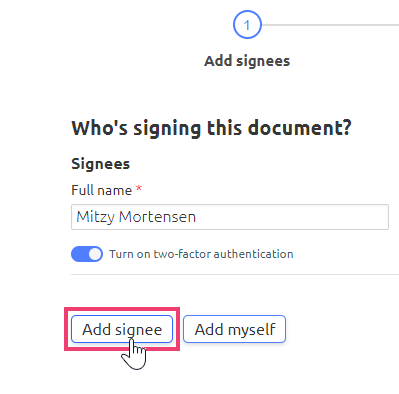 How do I send a document out for signing?