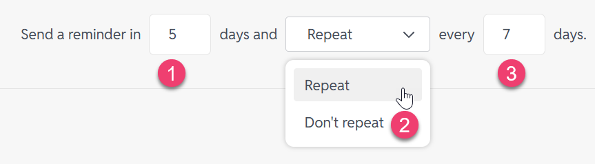 How do I set automatic reminders for my document signing request?